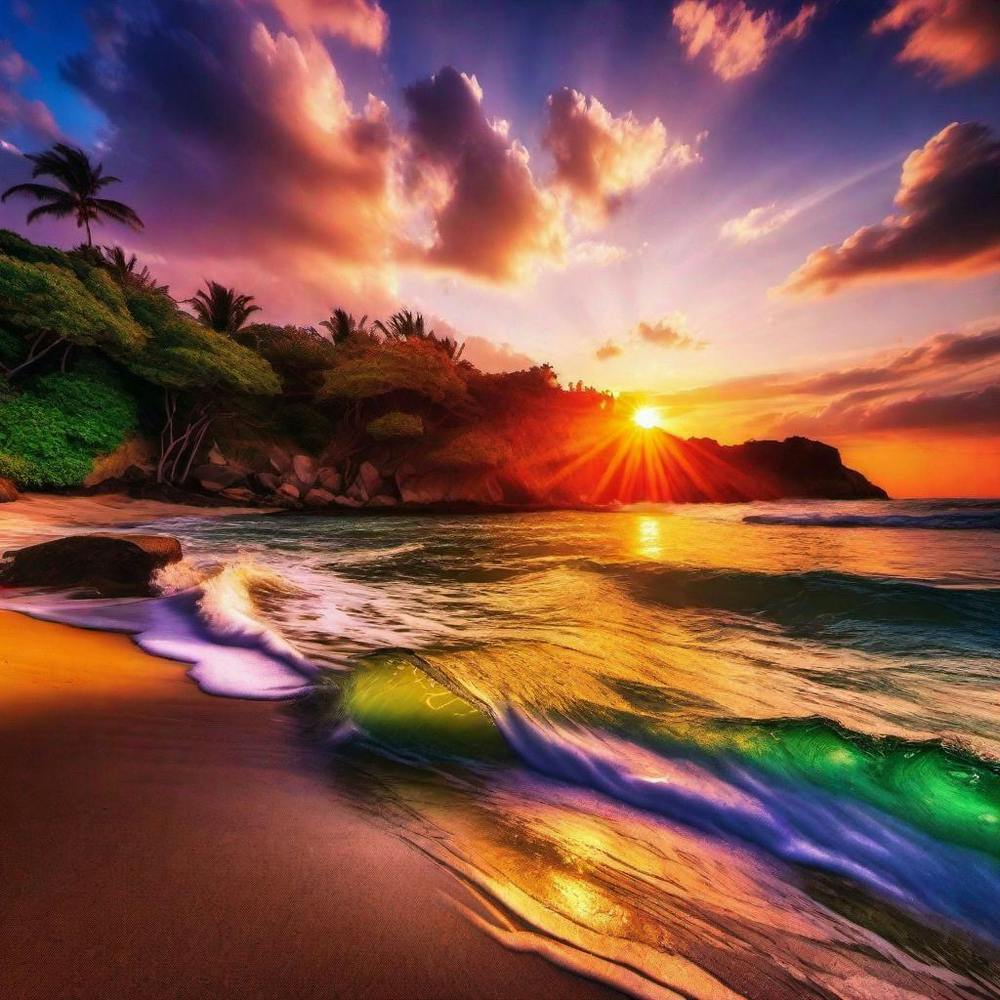 Sunset On The Beach 330