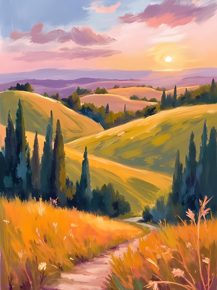Sunset In Tuscany 1