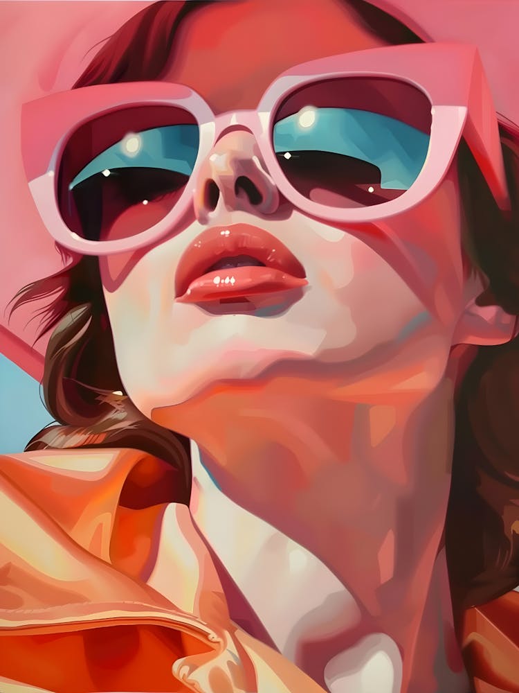Woman In Pink Sunglasses