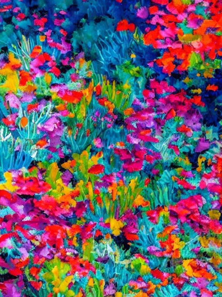 Acropora Latistella Vibrant Painting