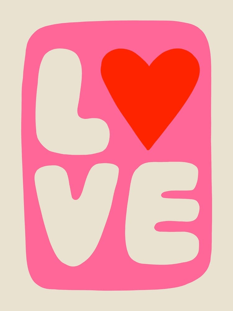 Pink Love Typography
