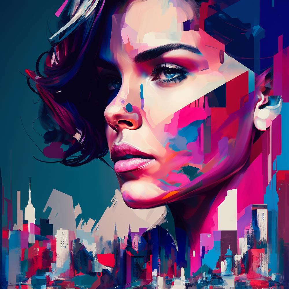 Abstract City Girl Fine Art Portrait