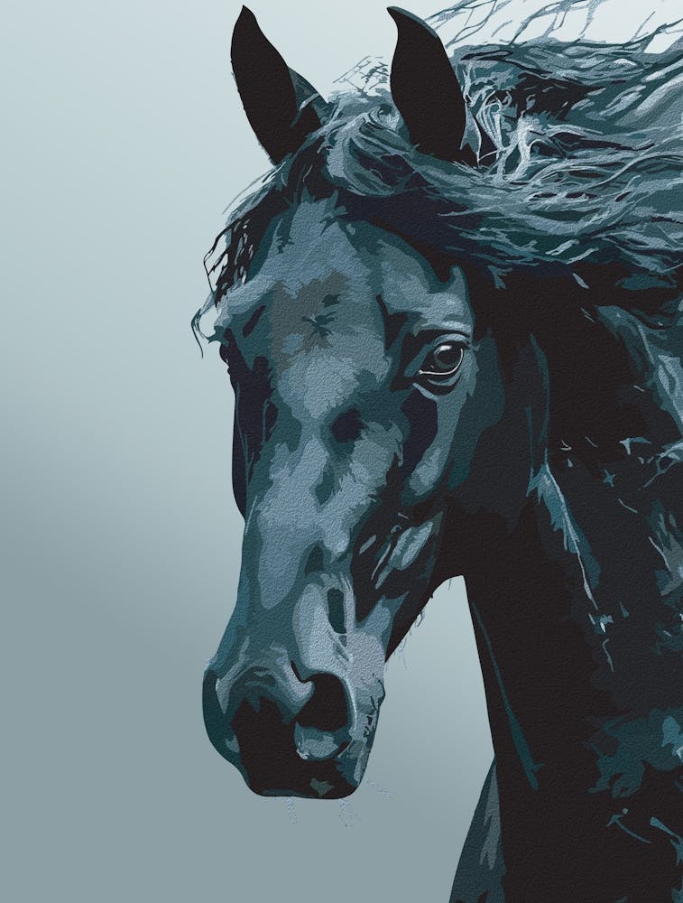 Majestic Black Horse Portrait