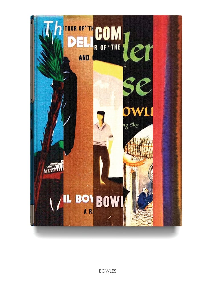 Paul Bowles - Book Lover Abstract Print -First Edition Covers