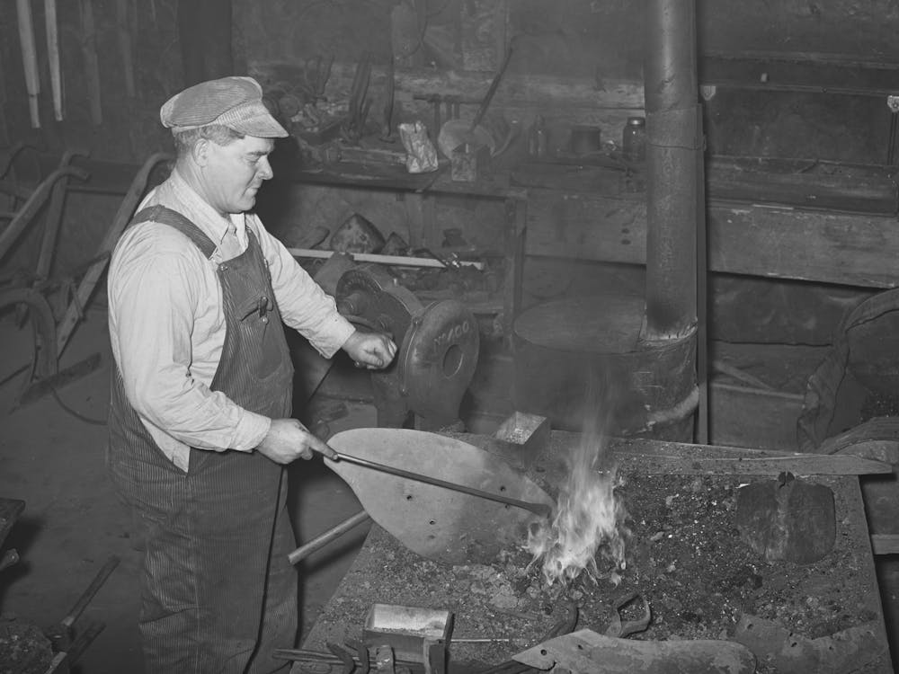 Blacksmith, Depew, Oklahoma By Russell Lee