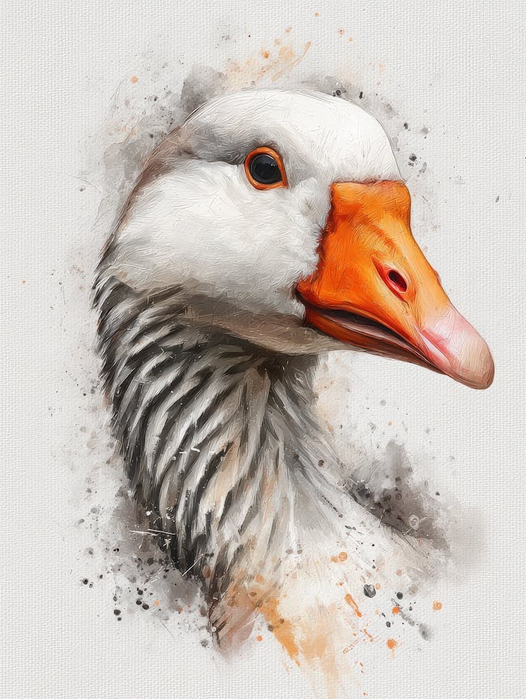 Aihrgdesign Isolated Watercolor Painting Of Birds Goose With 11