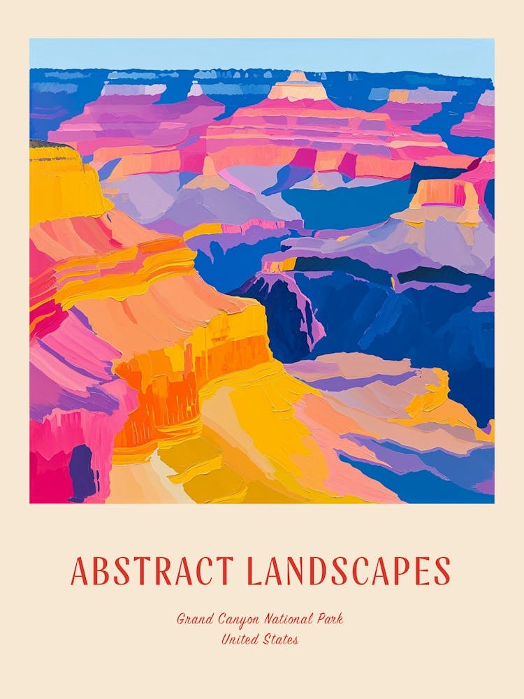 Colourful Abstract Grand Canyon National Park Usa 1 Poster