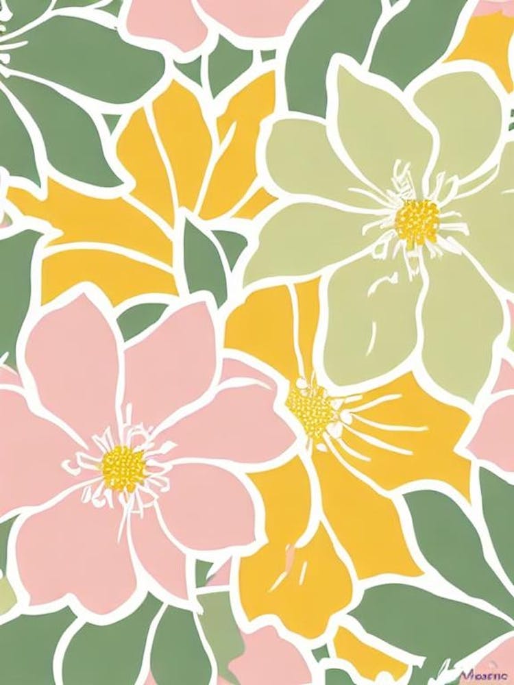 Apple Blossom Pastel Floral 1 Flower
