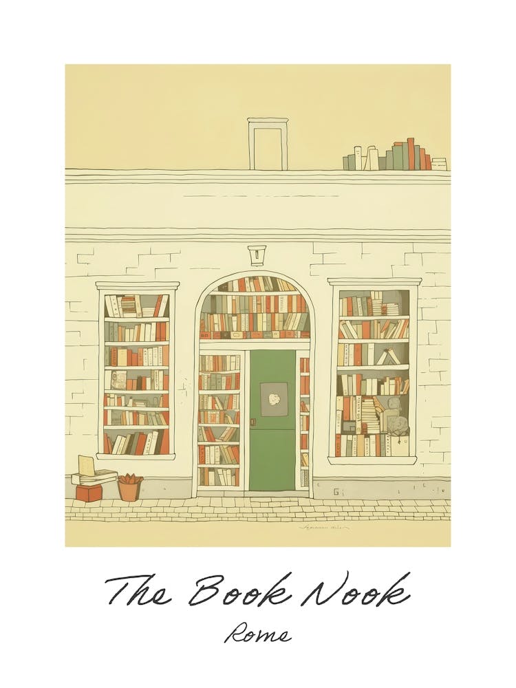 Rome The Book Nook Pastel Colours 4 Poster