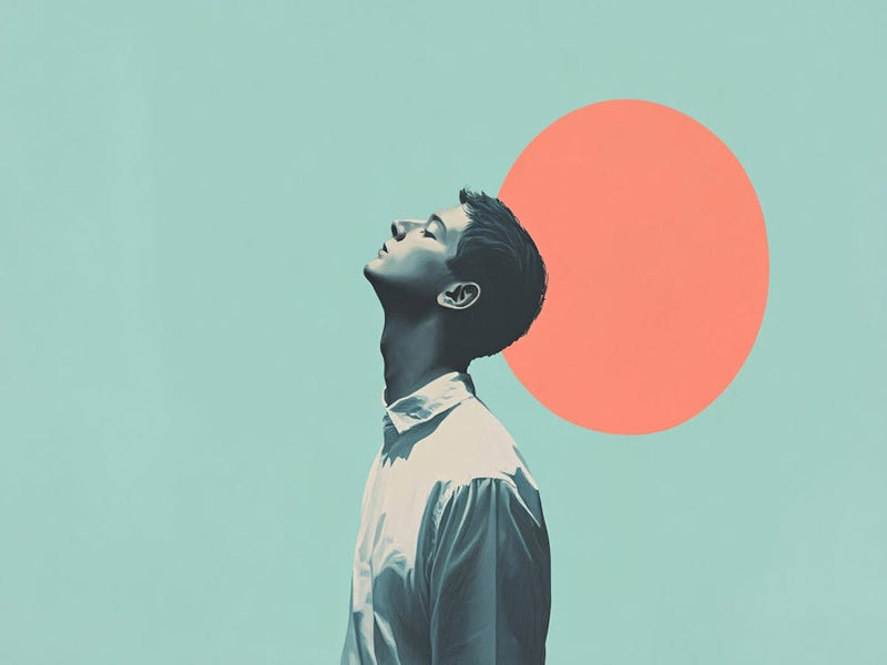 Man Looking Up At The Sun