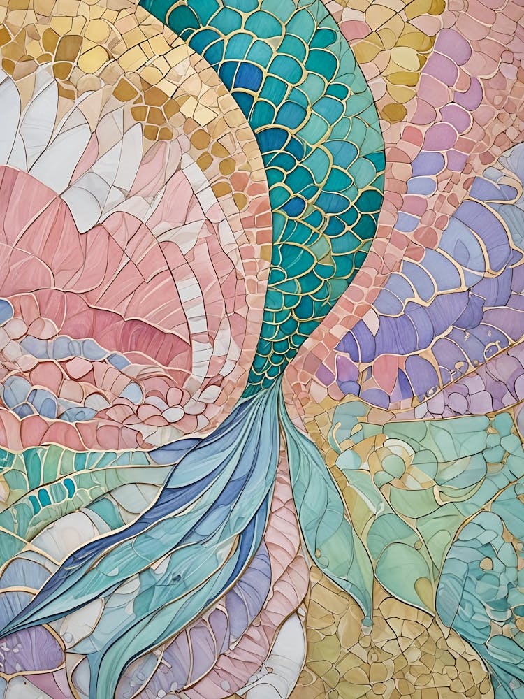 Meerjungfrauenschwanz-Mosaik