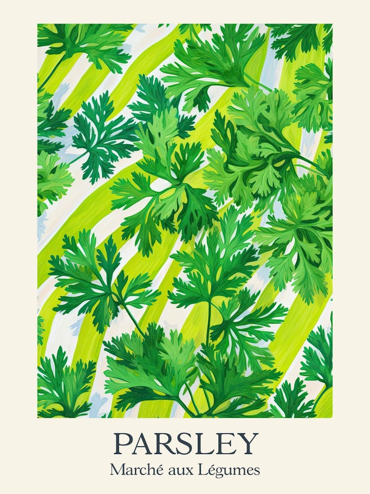 Marche Aux Legumes Parsley Summer Illustration 7