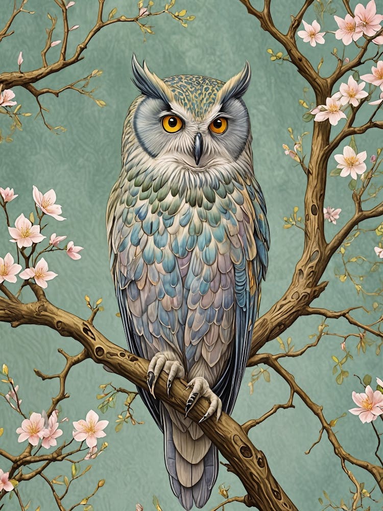 Owl In Blossom no2