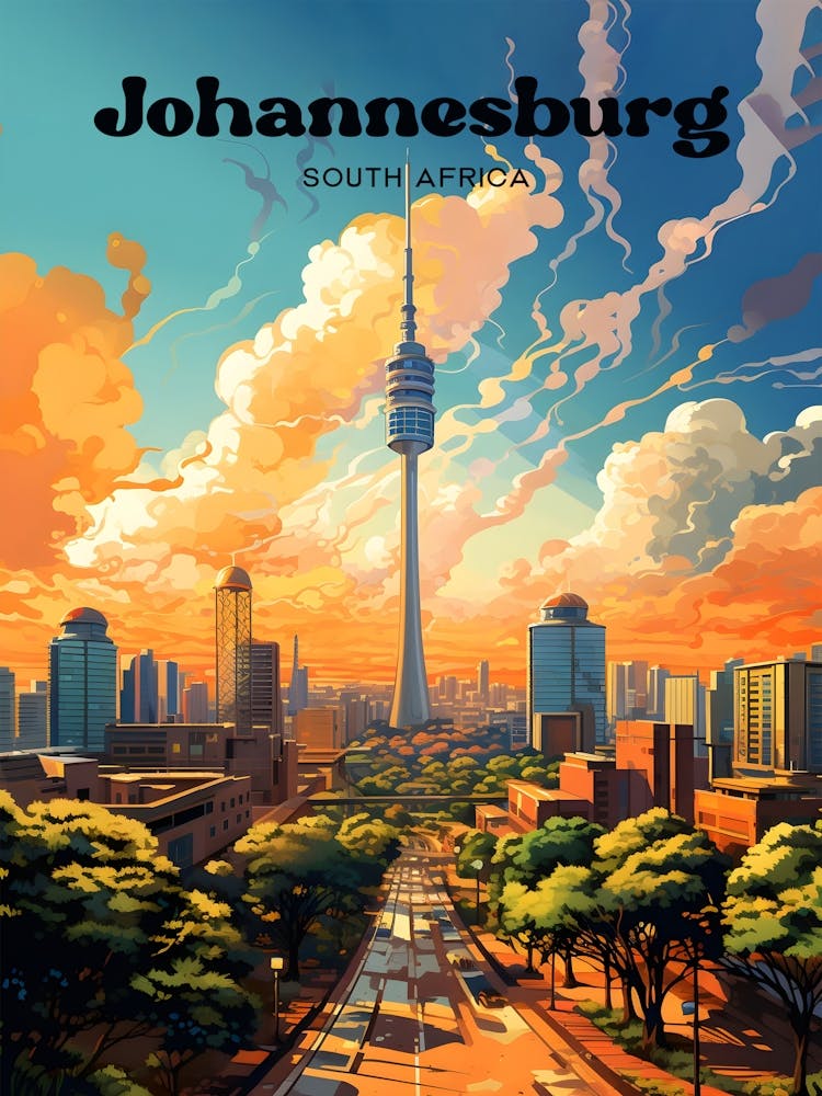 Johannesburg South Africa 2 Travel Poster 3 4 Resize