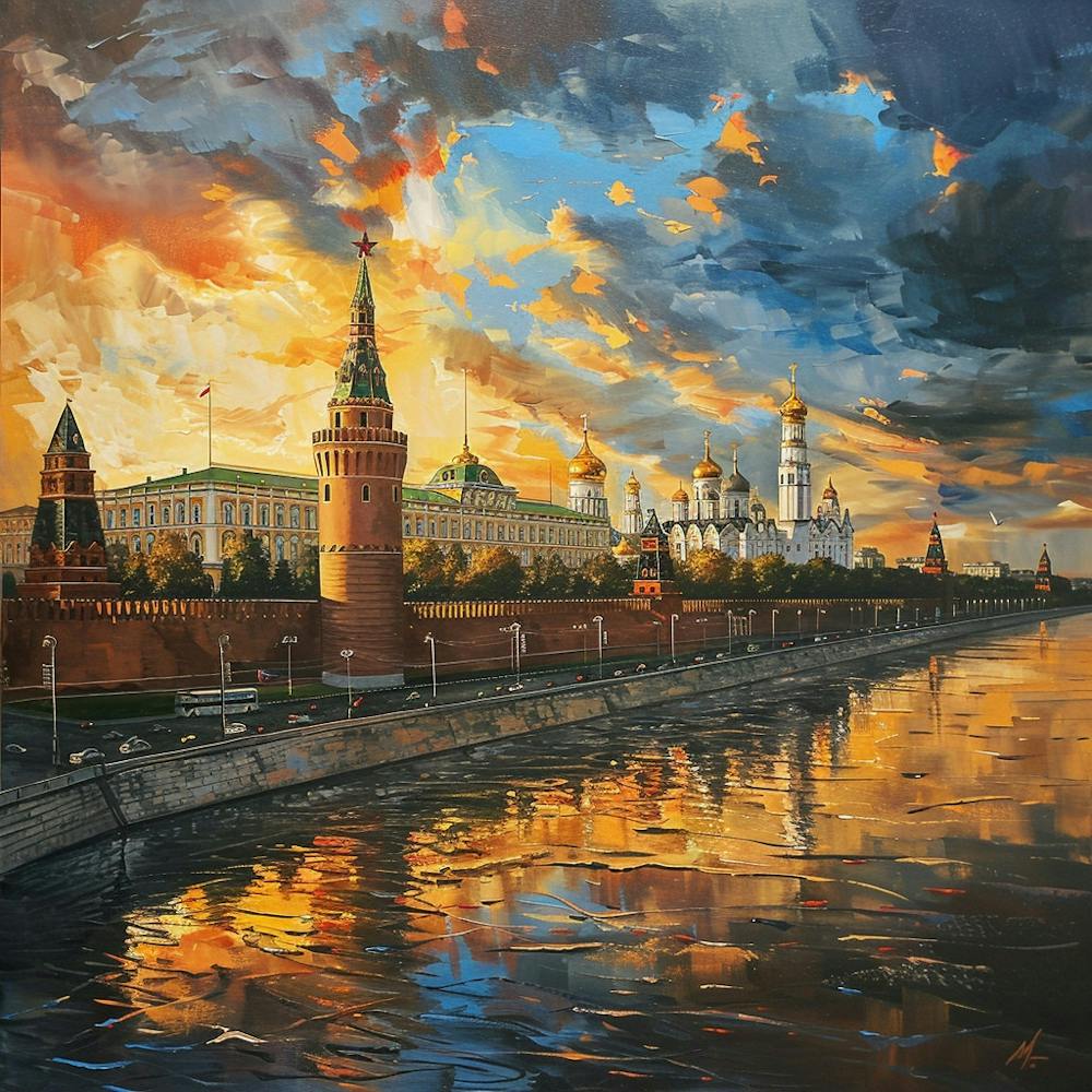 Sunset In Moscow