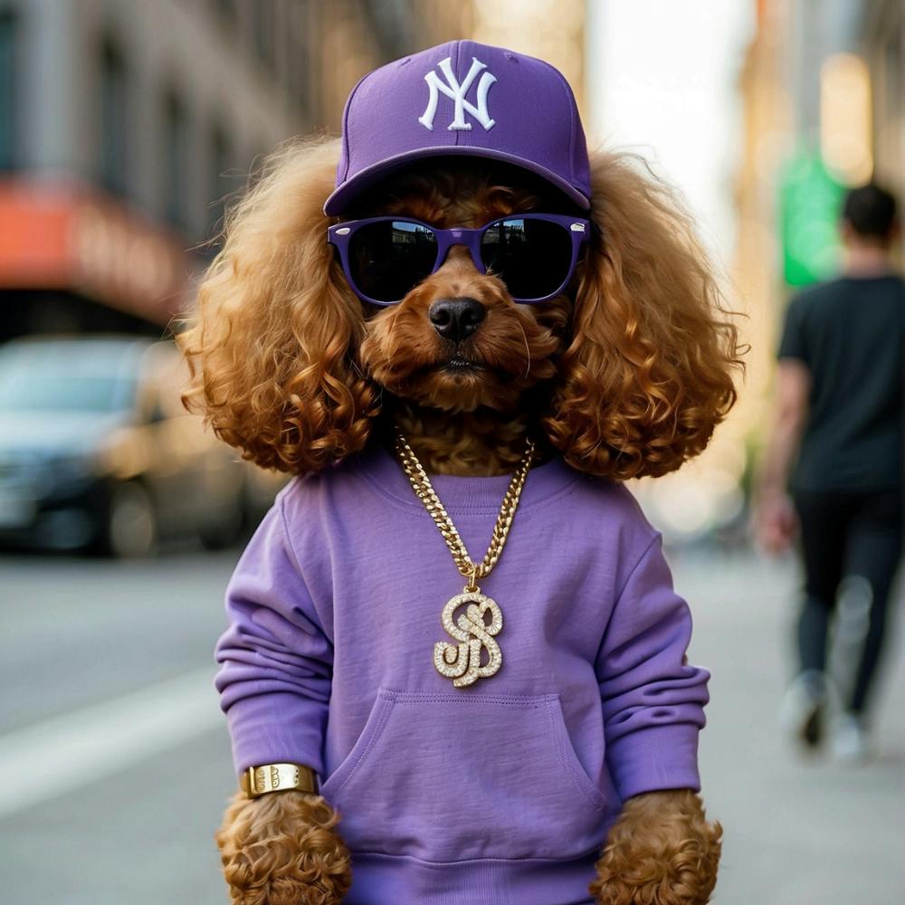 Poodle dog style wall art