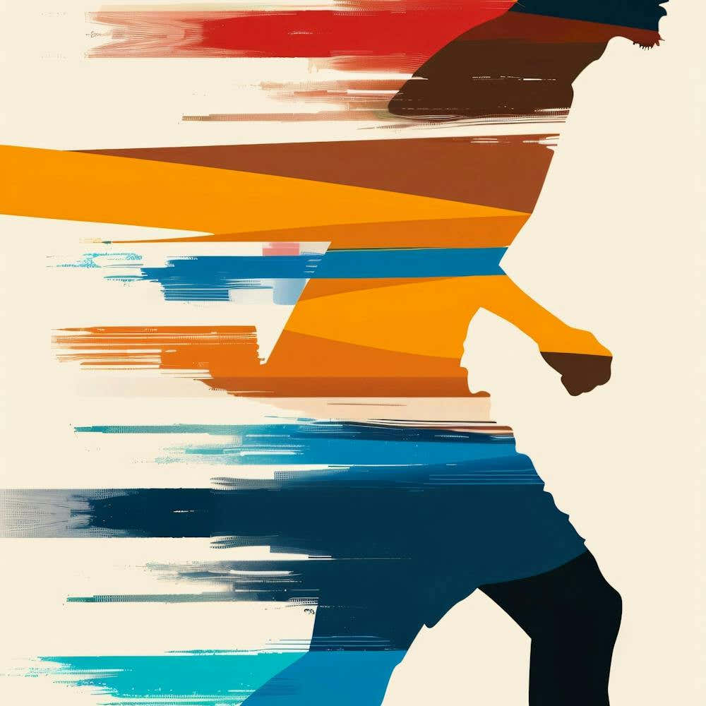 Silhouette Of Man Running