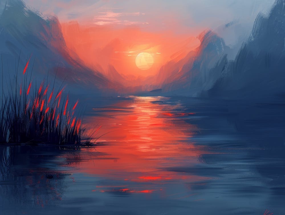 Sunset By The Lake 4