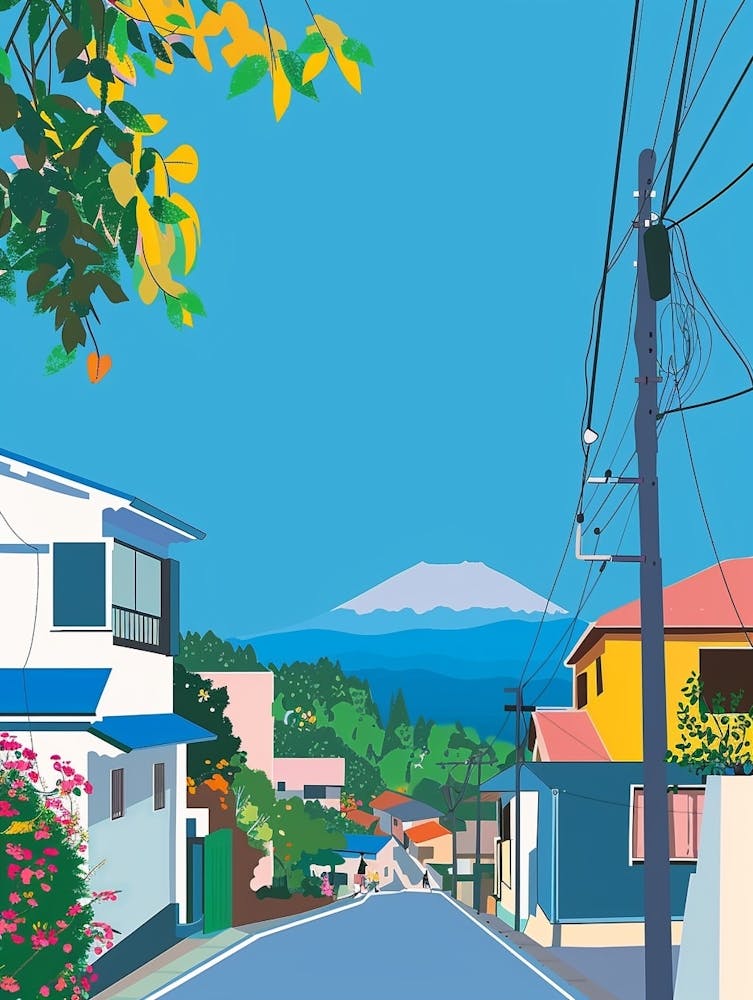 Shizuoka Japan 1 Colourful Illustration
