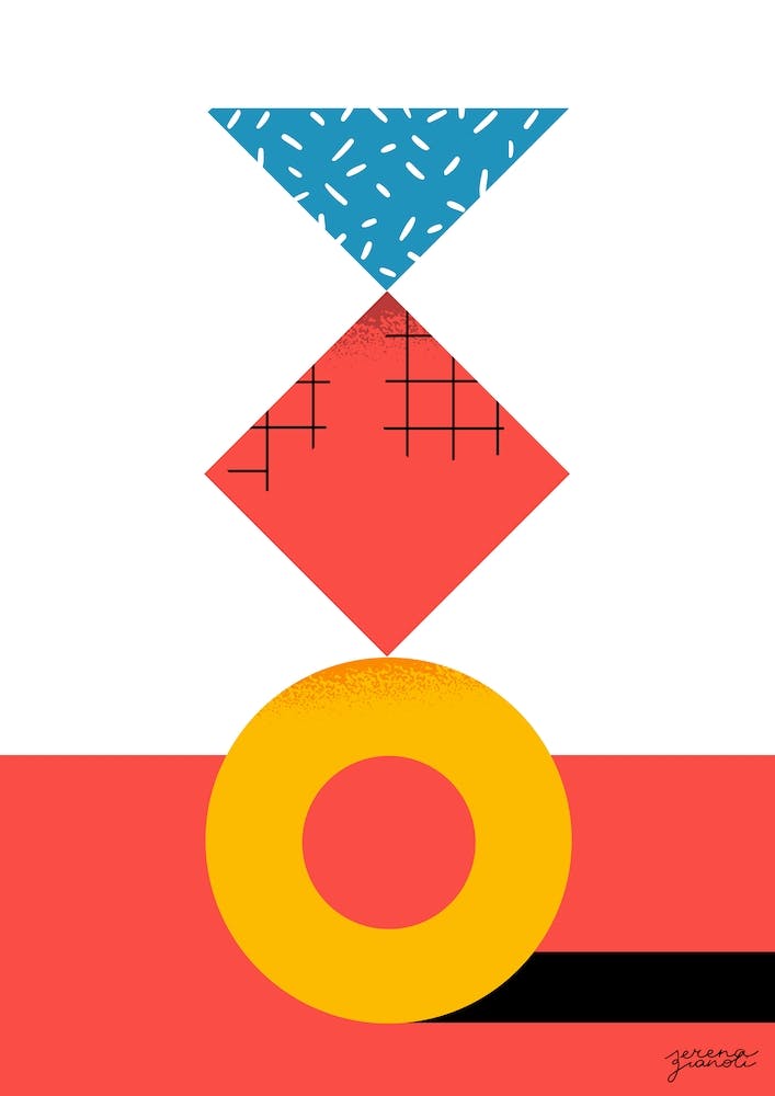 Geometric Totem Red