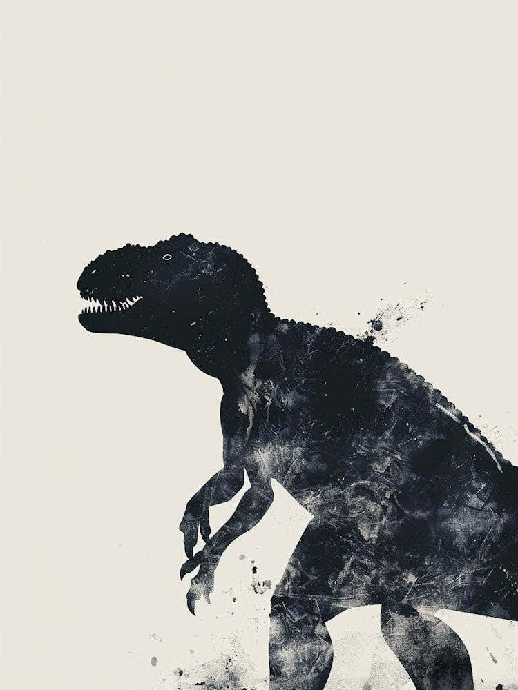 Black Dinosaur Silhouette 2