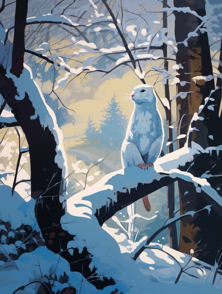 Winter Weasel 2 Illustration
