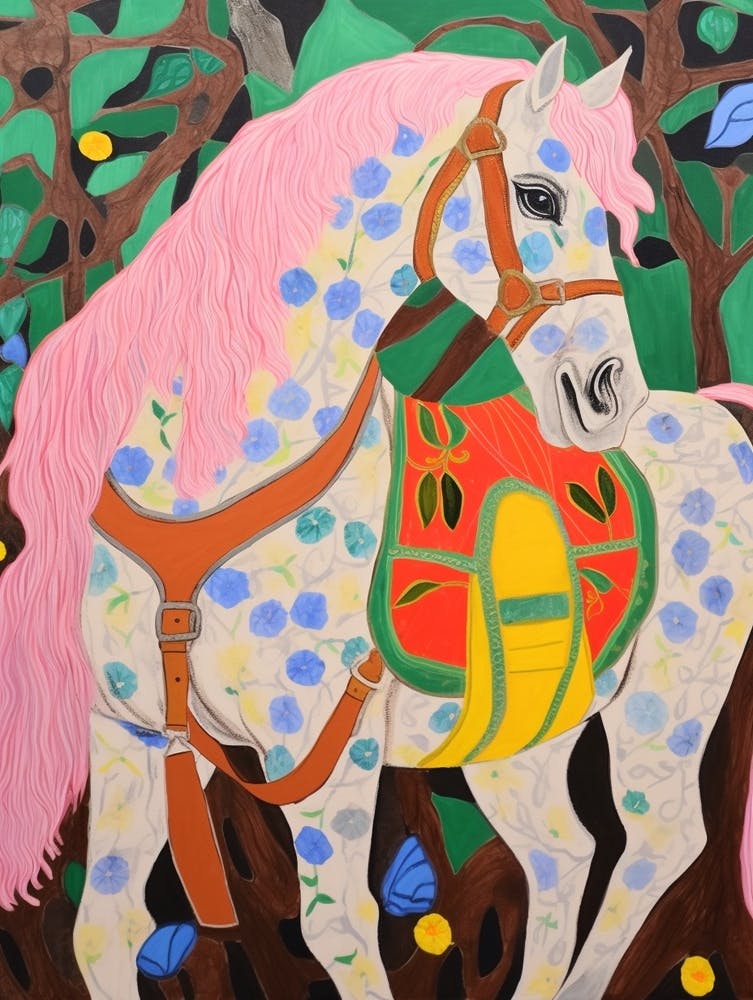 Maximalist Animal Painting Horse 4