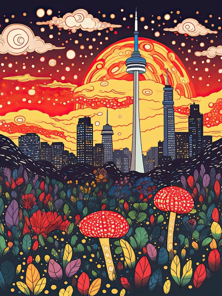 Toronto, Illustration In The Style Of Pop Art 4
