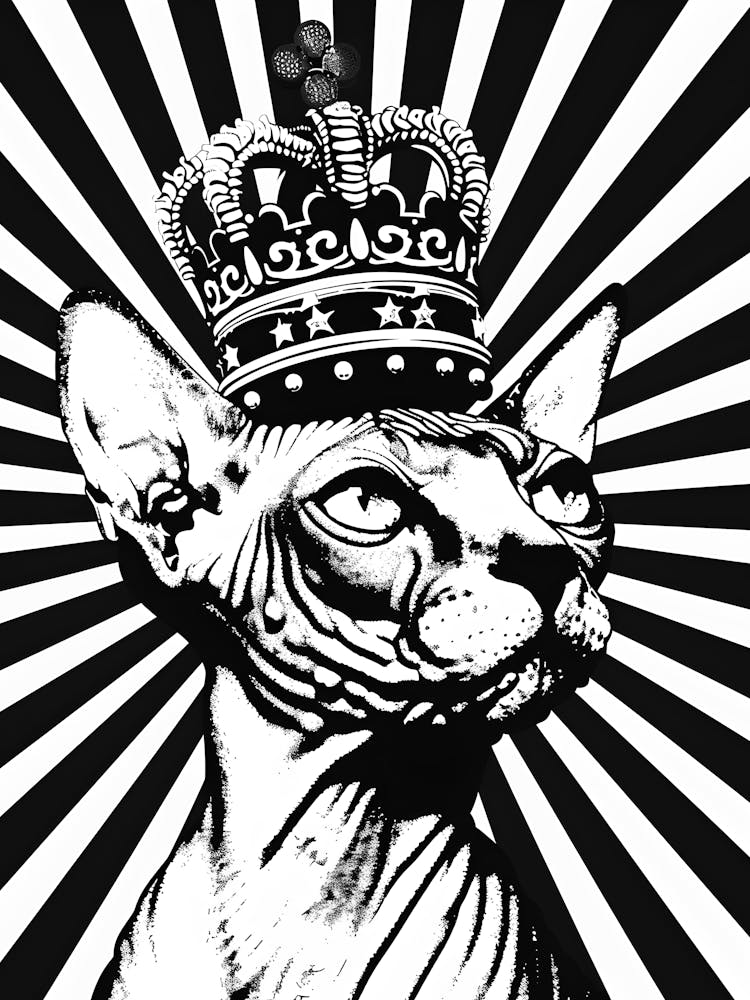 Sphynx Cat With Crown