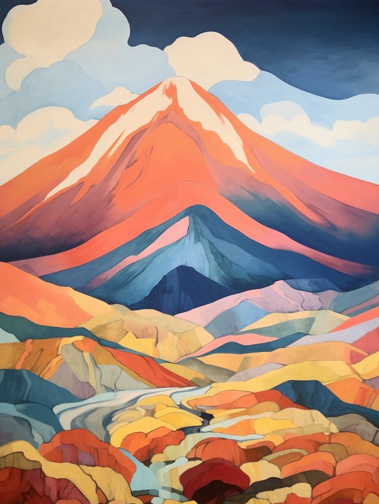 Mount Meru Tanzania 1 Mountain Painting