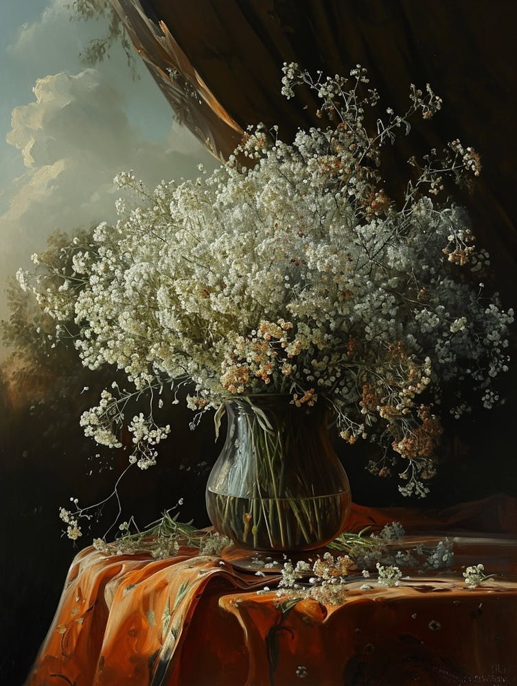 Baroque Floral Still Life Gypsophila 5