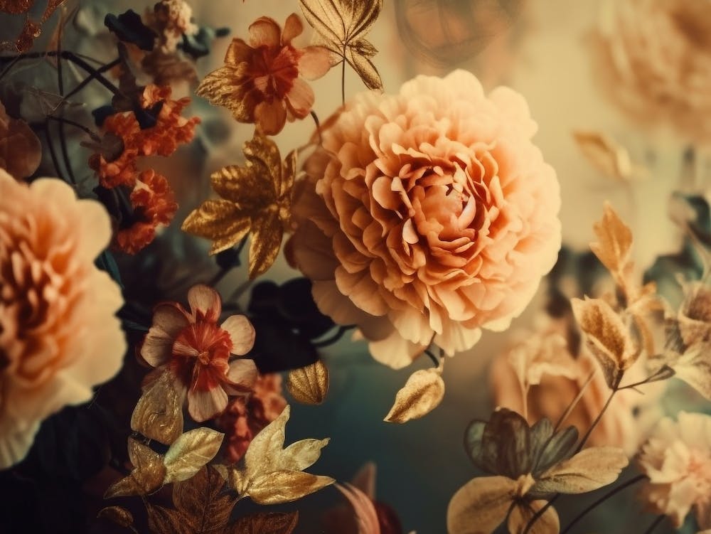 Abstract Floral Pattern Depicts