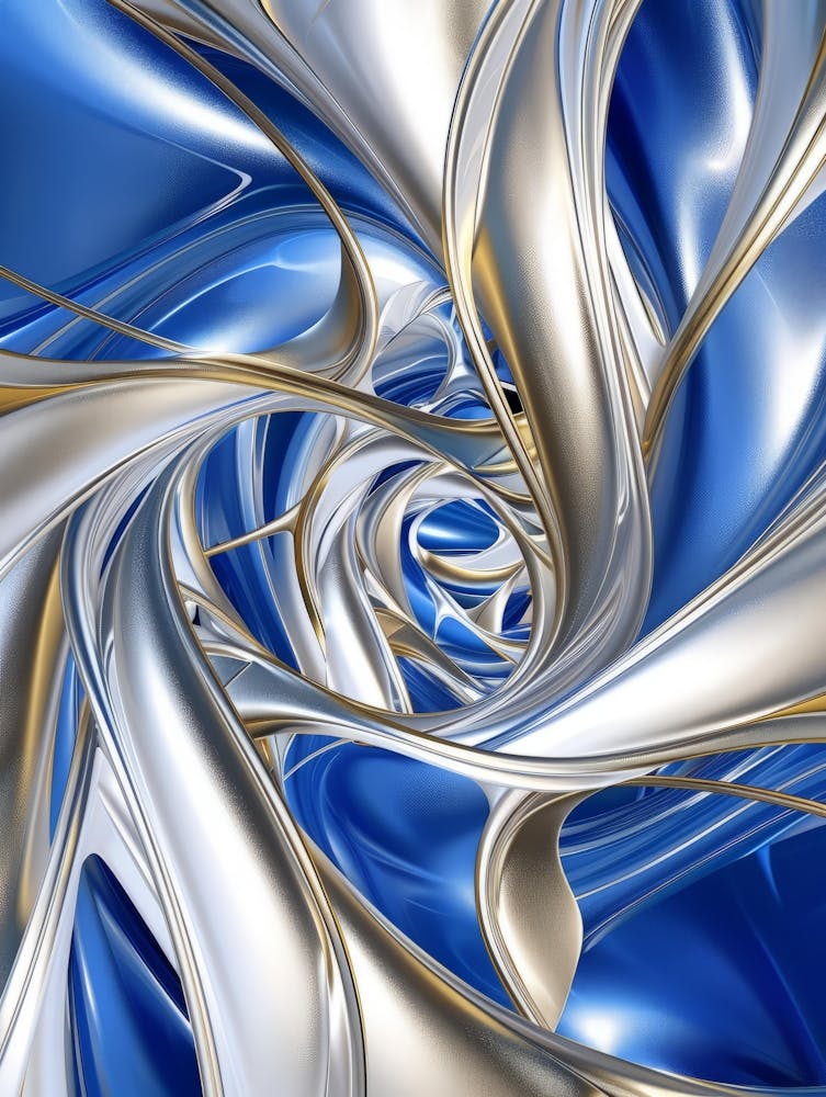 Abstract Blue And Gold 9