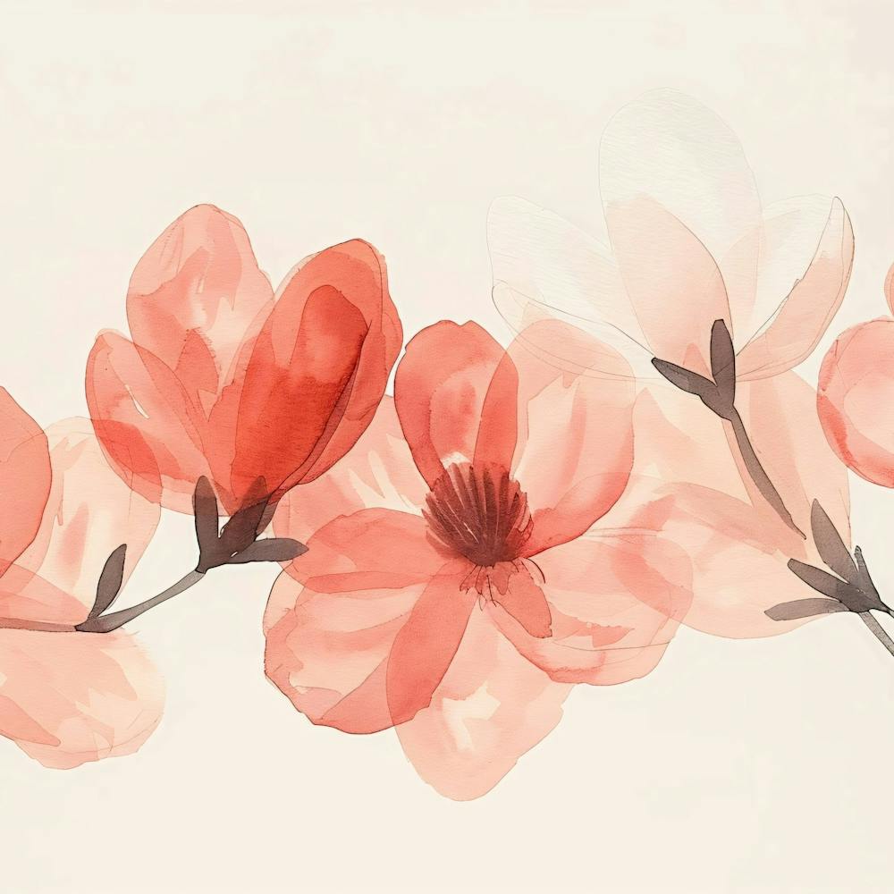 Magnolia Watercolor Painting