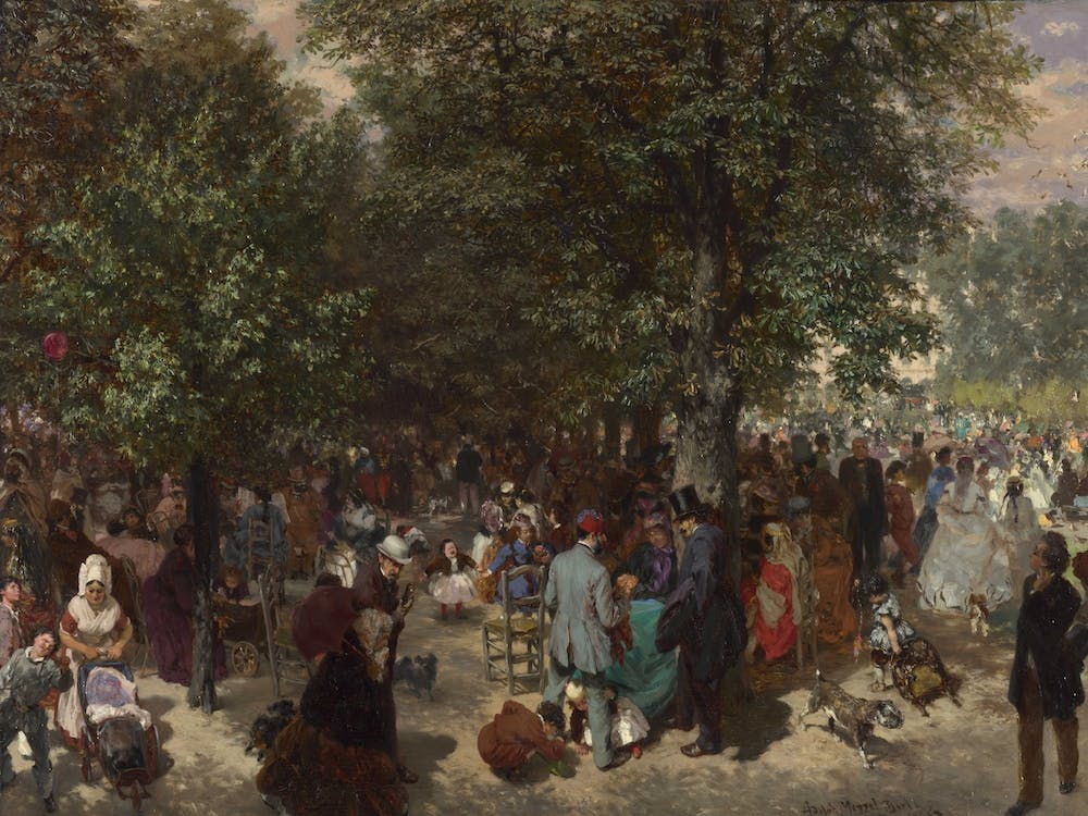 Afternoon In The Tuileries Gardens, Adolph Menzel