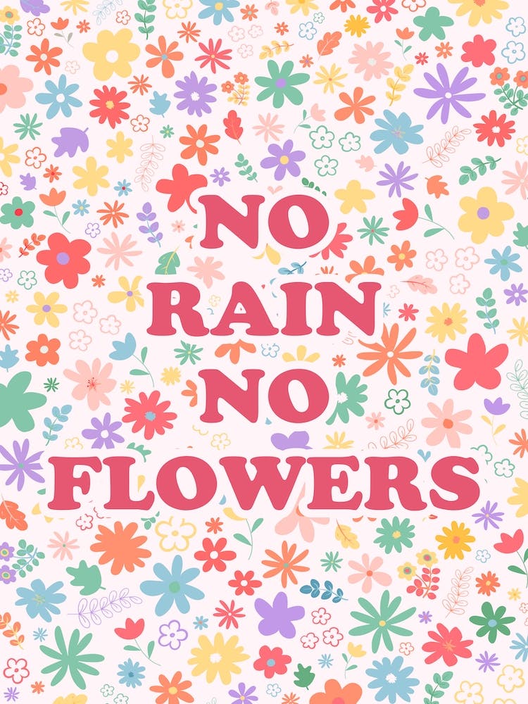 Rainbow No Rain No Flowers