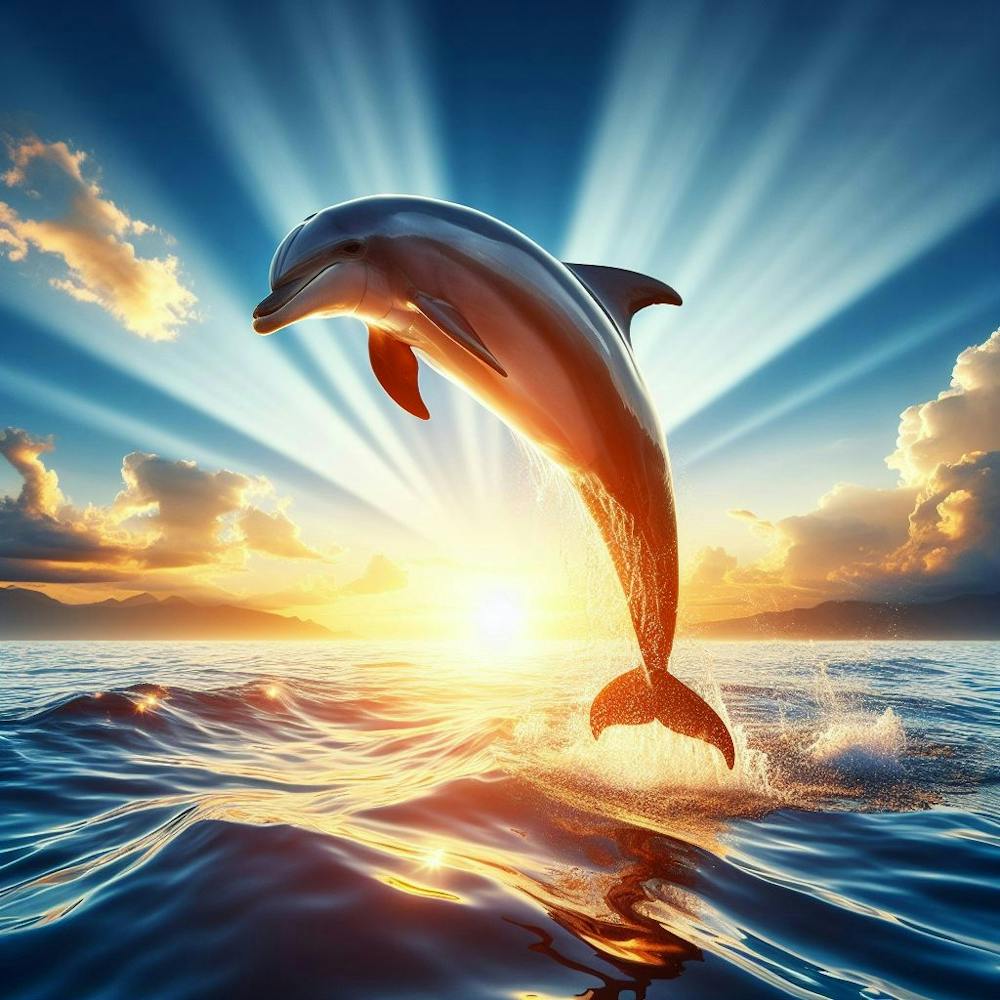 Dolphin Jumping In The Ocean 1