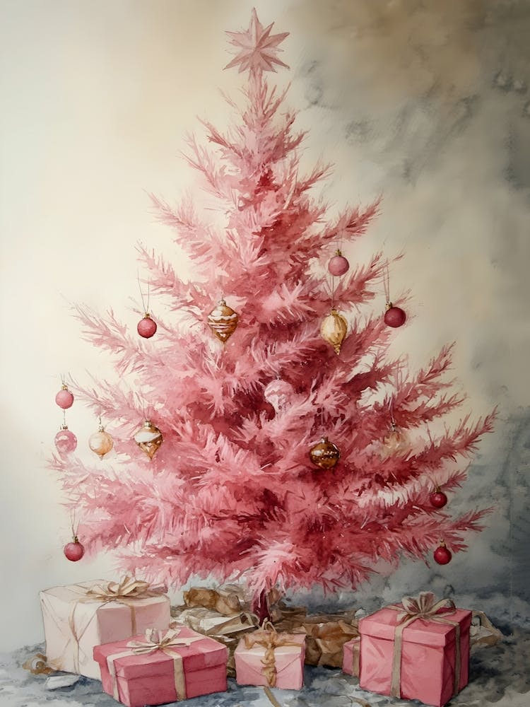 Pink Christmas Tree 3