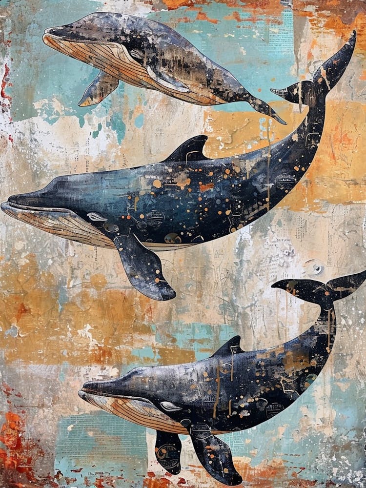 Whimsical Whales Brushstrokes 4