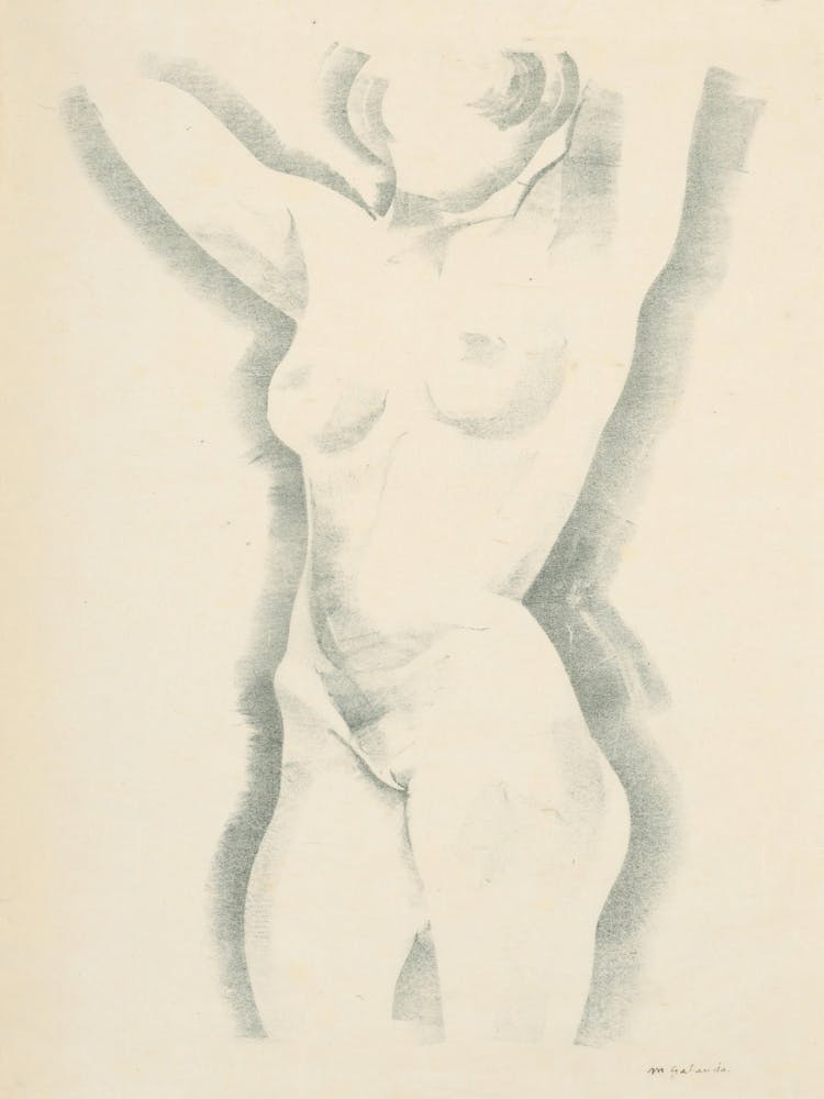 Standing Female Nude, Mikuláš Galanda