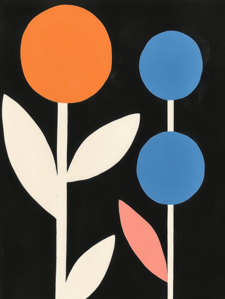 Flowers On A Black Background 6