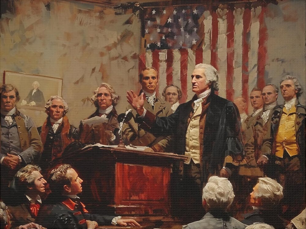 George Washington Peinture du Serment, Art d'Histoire Révolutionnaire, Peinture Historique, Independence Day, Président Américain, Art sur Toile, Art Américain