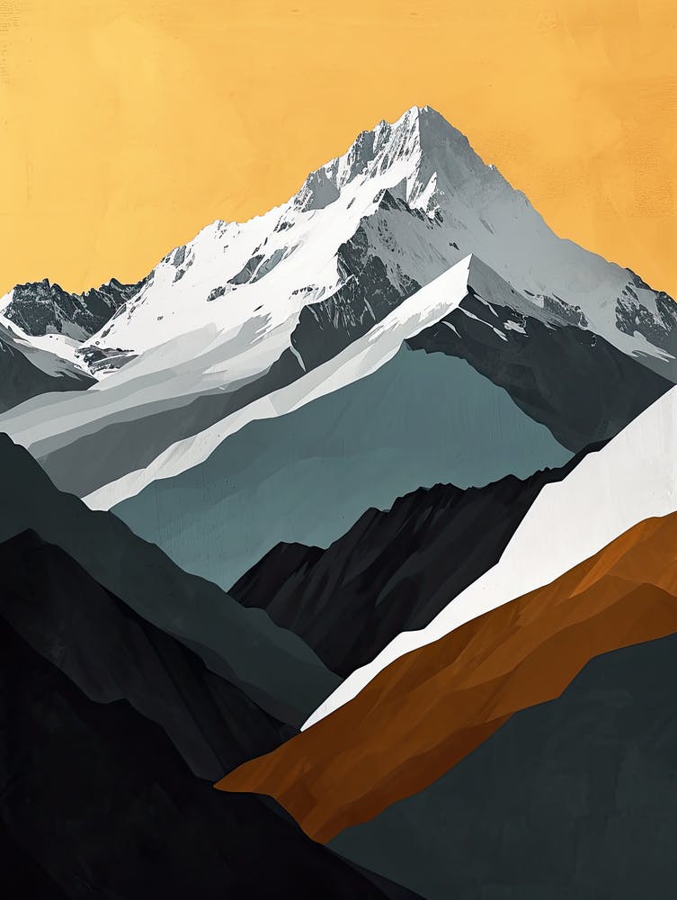 Silent Symphony: Minimalist Mountains