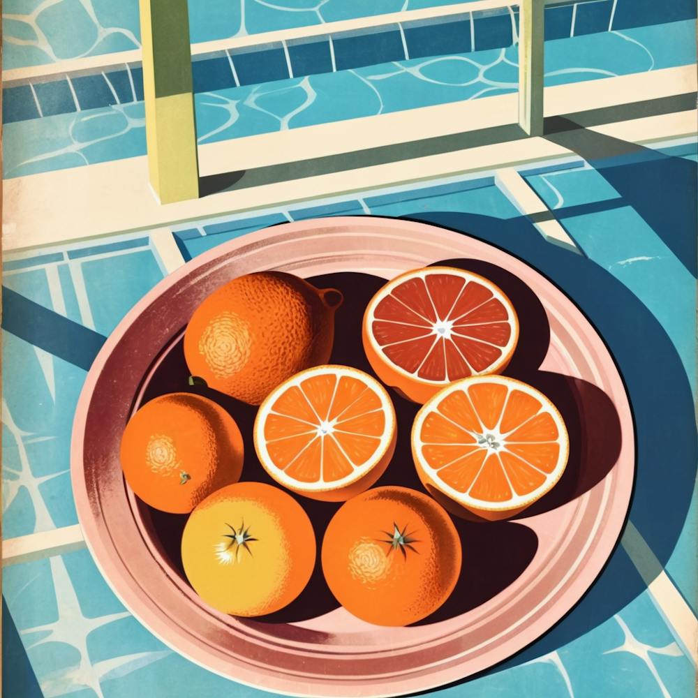 Oranges On A Plate 1