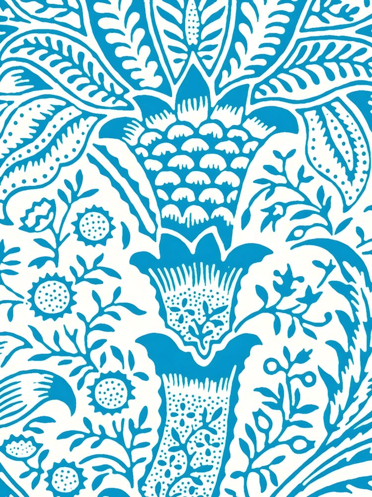 Blue And White Floral Pattern 1