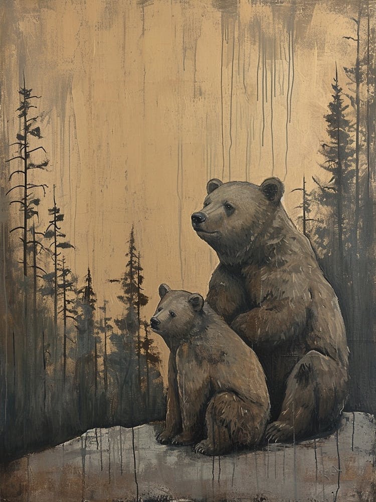 Kitsch Bear Painting 3