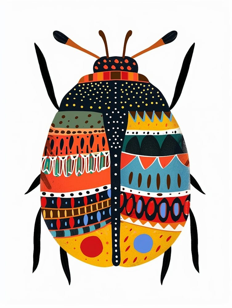 Colourful Insect Illustration Pill Bug 1