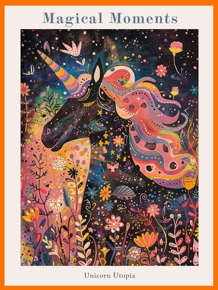 Unicorn Fauvism Portrait 2 Poster