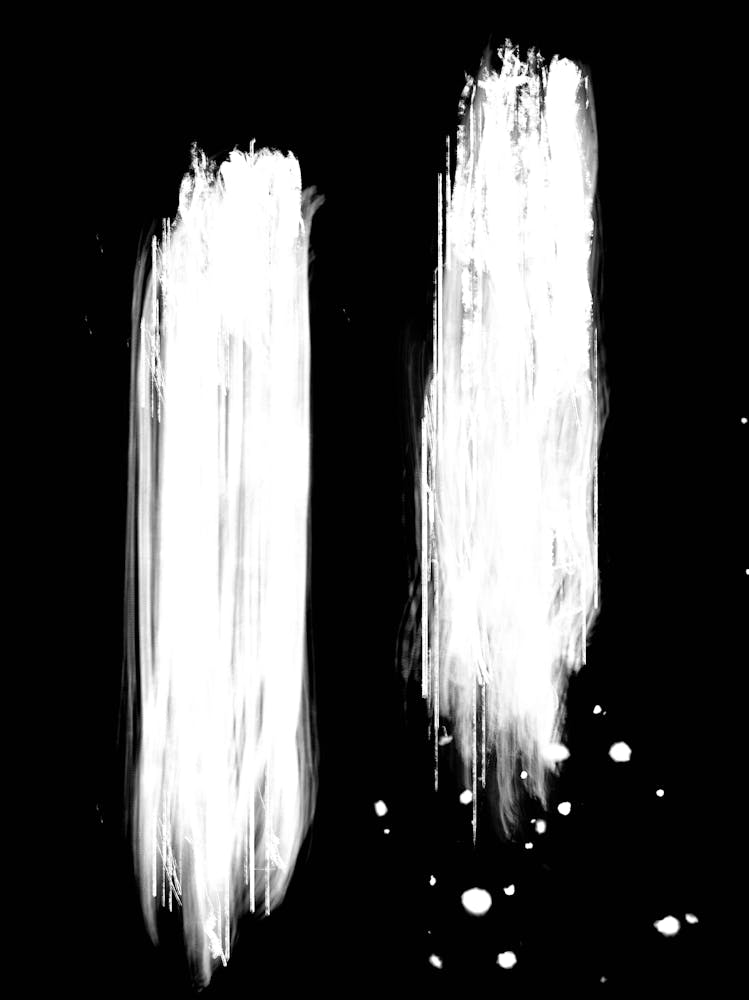 Abstract Strokes Black and White Poster_2169928