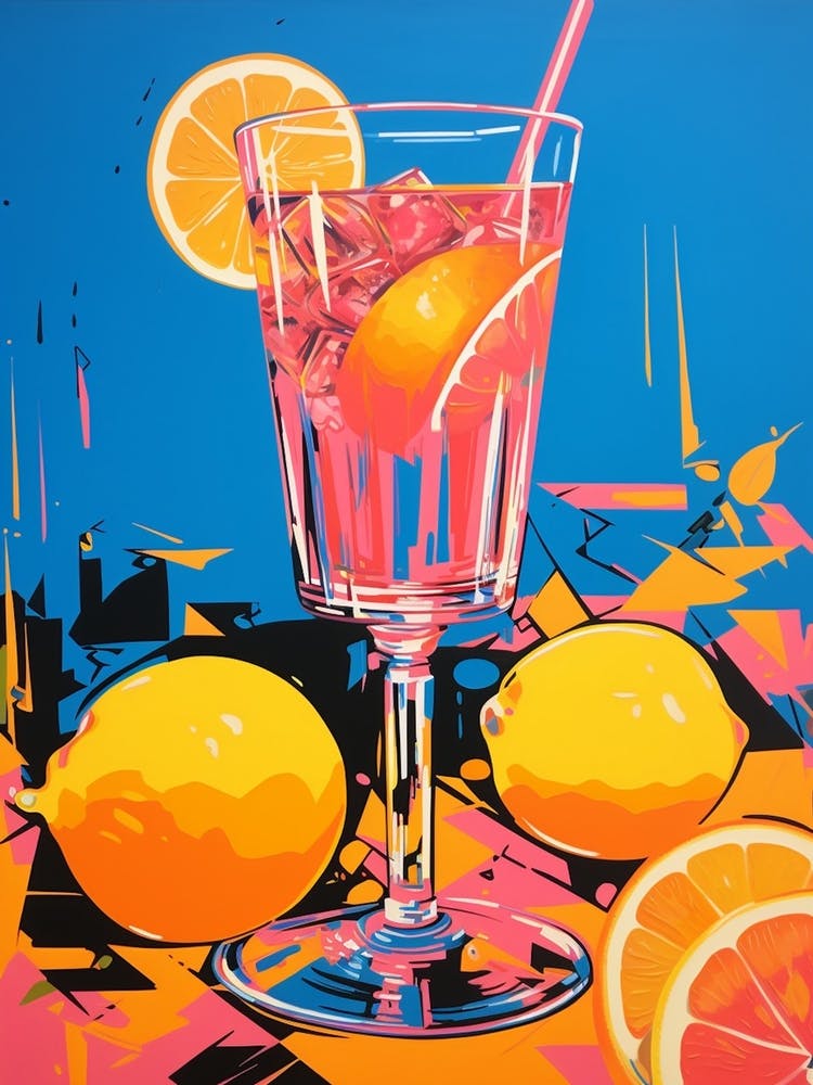 Aperol Blue Orange Pink Pop Art 4